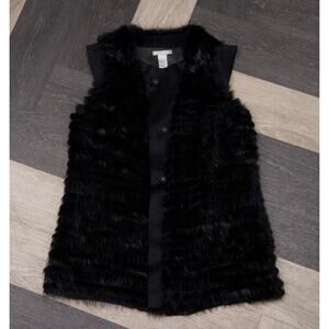 Large Alberto Makali Black Fur Trim Jacket